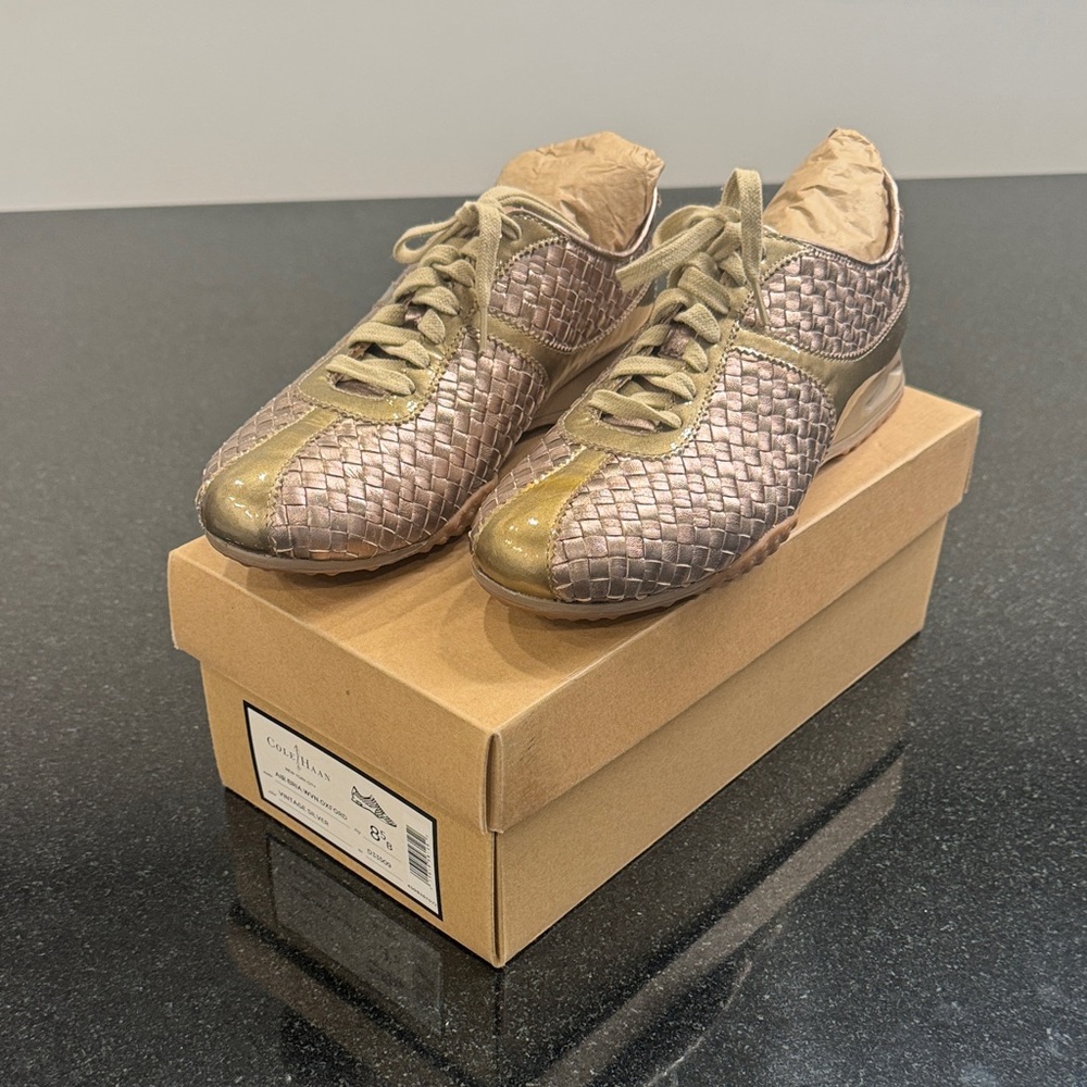 Cole Haan Woven Air Bria Oxford Sneakers Vintage Silver (Rose Gold)